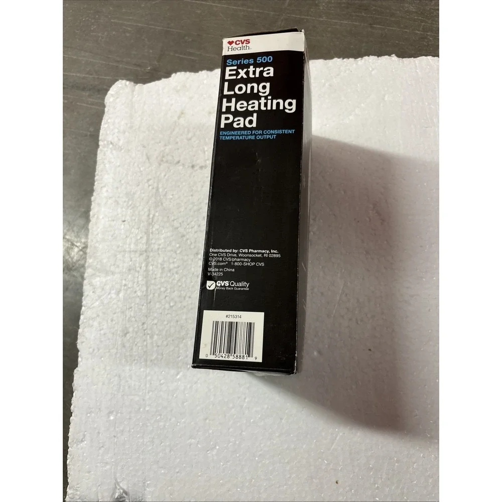 CVS Extra Long Heating Pad 12x24 4 Heat Settings Auto Shutoff NEW 🔥